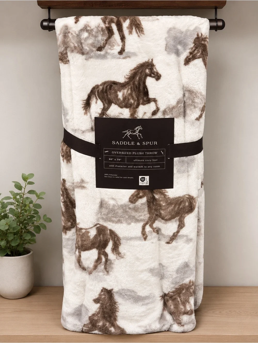 🤎🐎 Saddle & Spur Oversized Plush Throw Blanket 🐎🤎